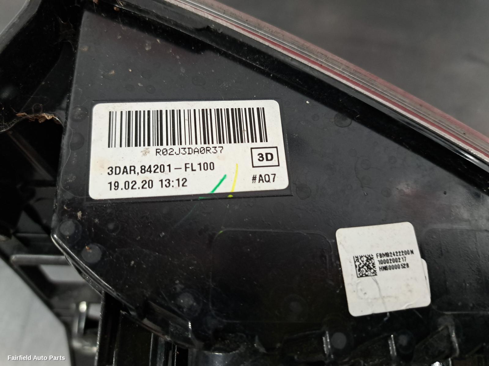 2017-2020 Subaru Xv Right Taillight