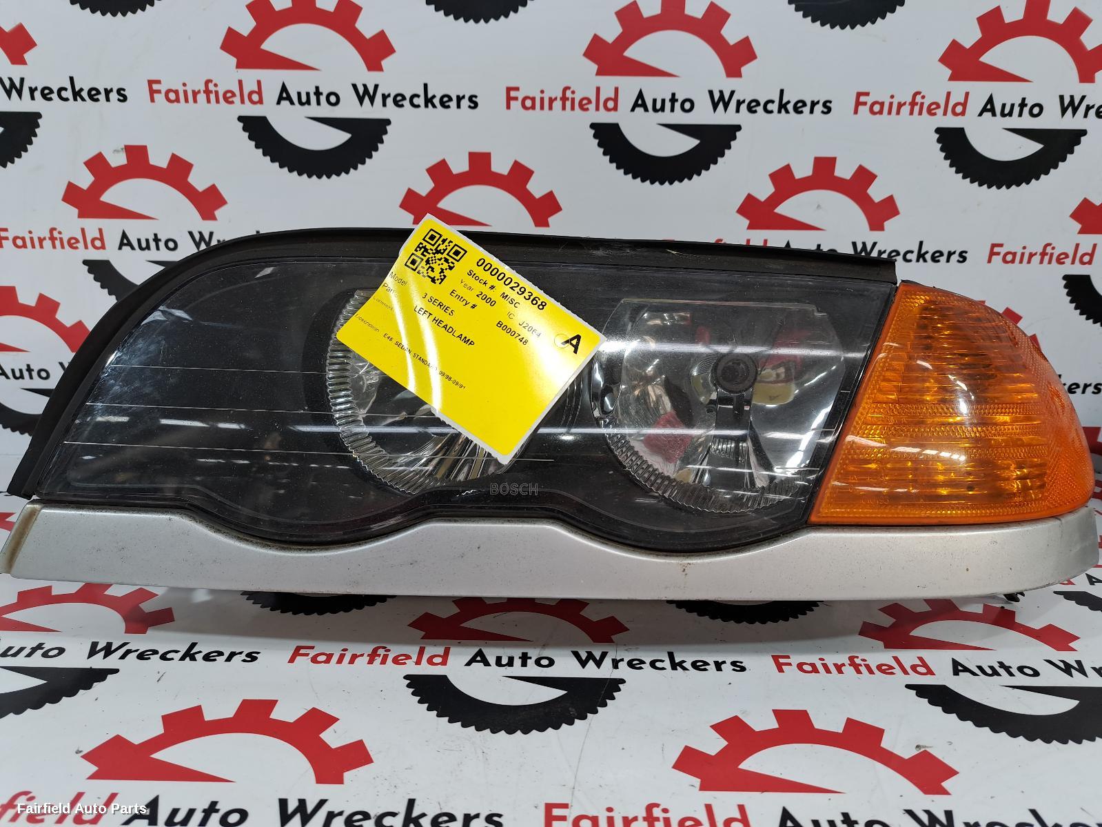 2000 Bmw 3 Series Left Headlamp