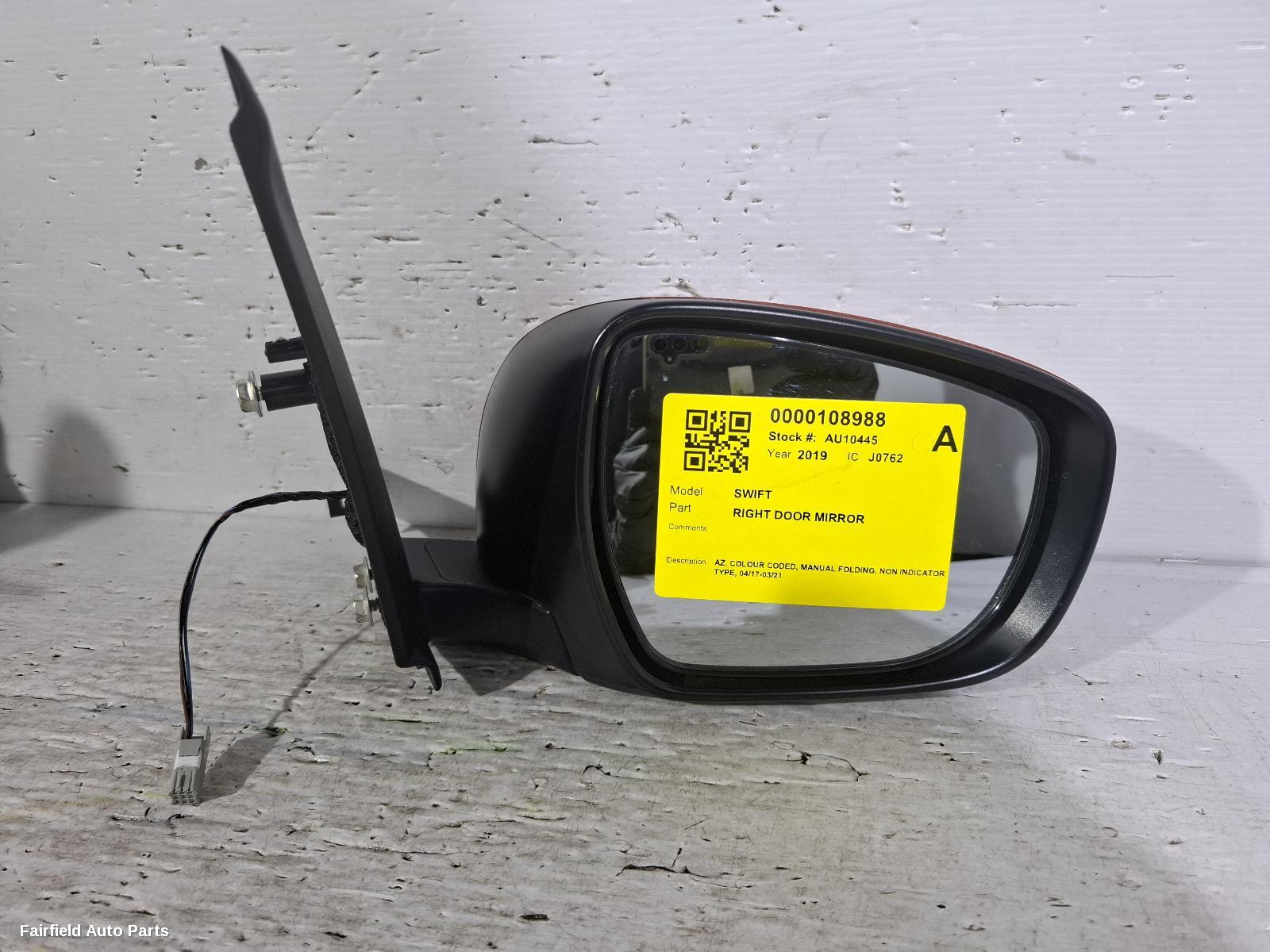 2017-2021 Suzuki Swift Right Door Mirror