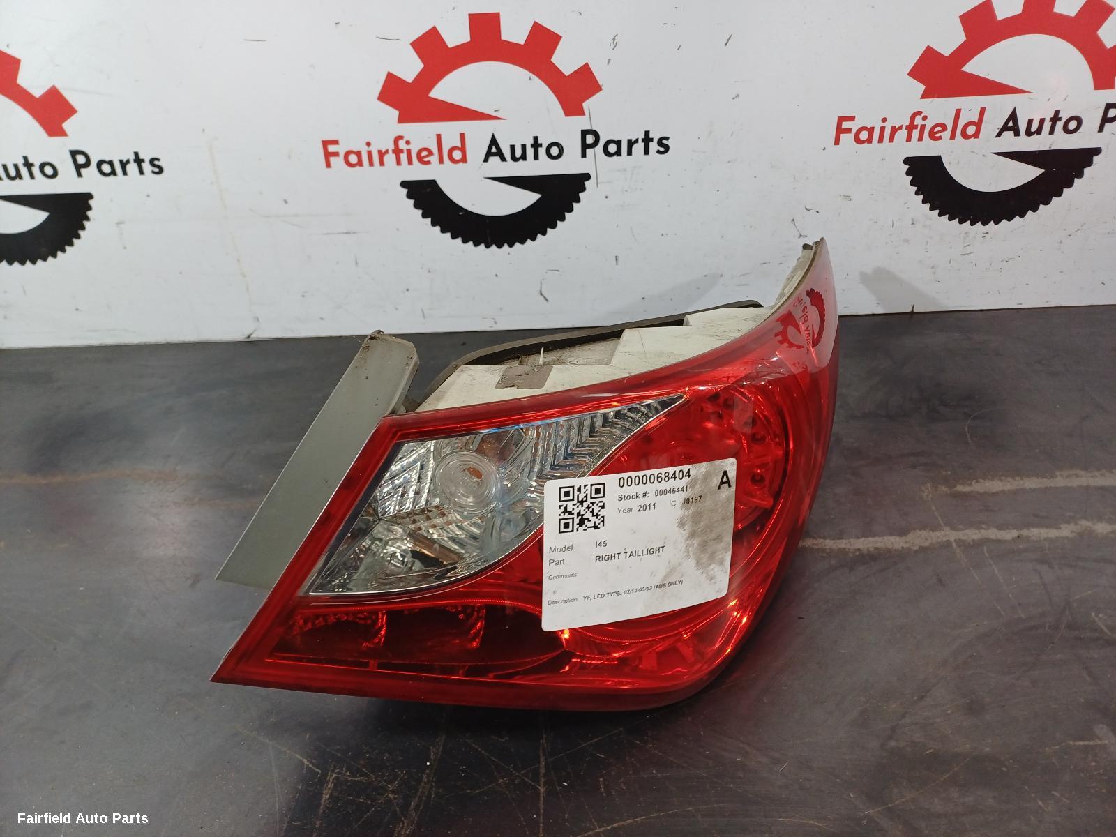 2010-2013 Hyundai I45 Right Taillight
