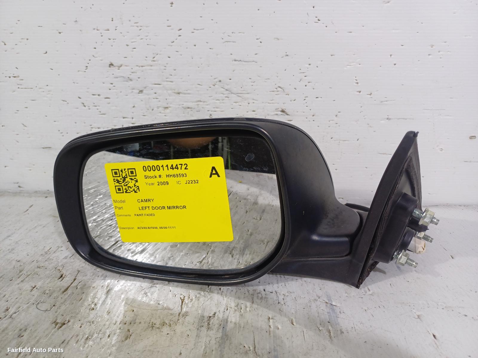 2006-2011 Toyota Camry Left Door Mirror