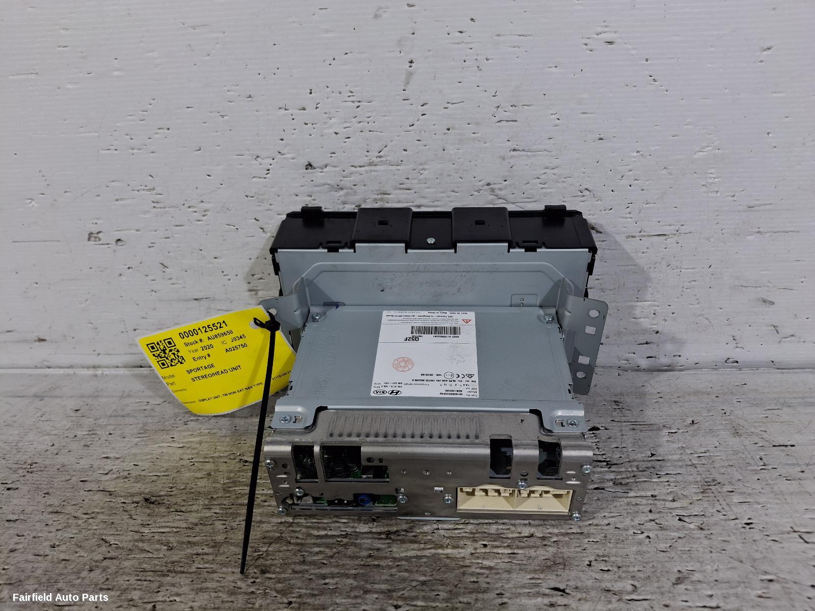 2018-2021 Kia Sportage Radio Cd Dvd Sat Tv