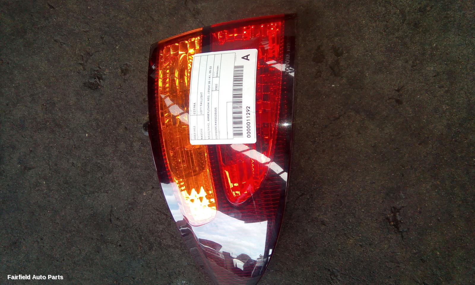2002 Toyota Estima Left Taillight