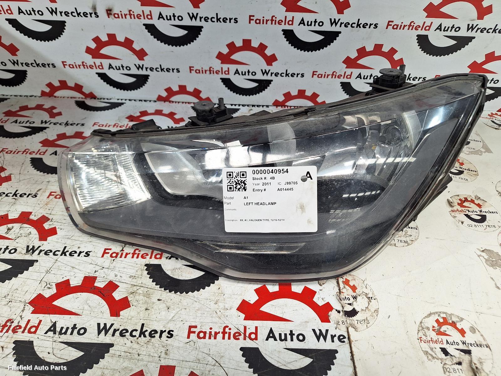 2011 Audi A1 Left Headlamp
