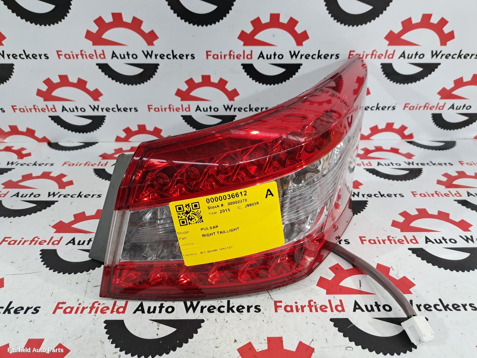 2015 Nissan Pulsar Right Taillight