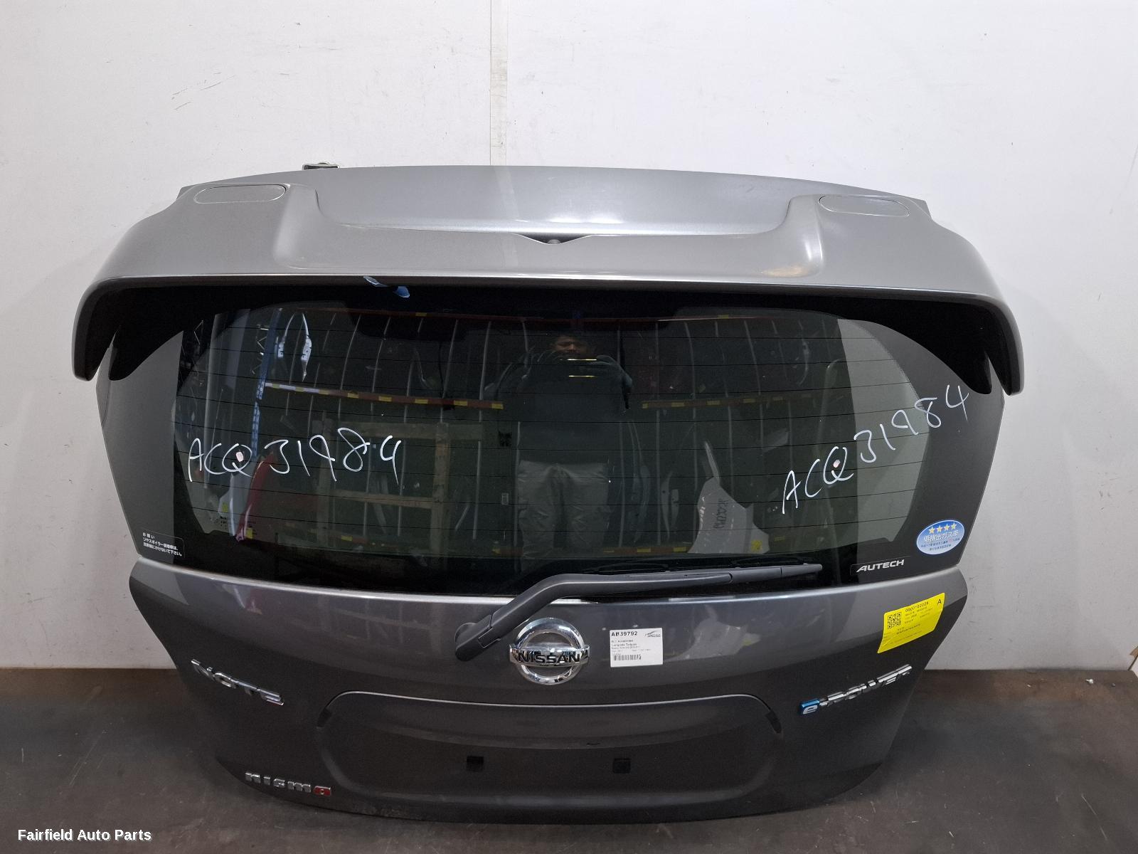 2012-2020 Nissan Note Bootlid Tailgate