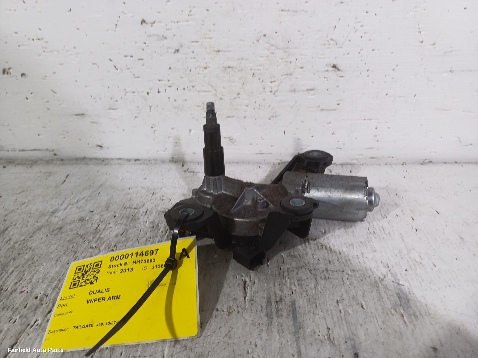 2007-2014 Nissan Dualis Wiper Arm