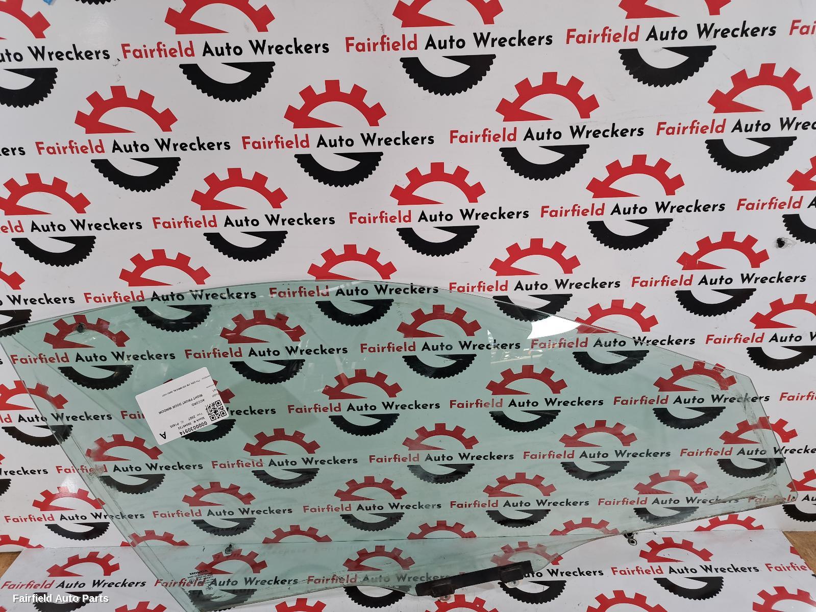 2007 Honda Accord Right Front Door Window