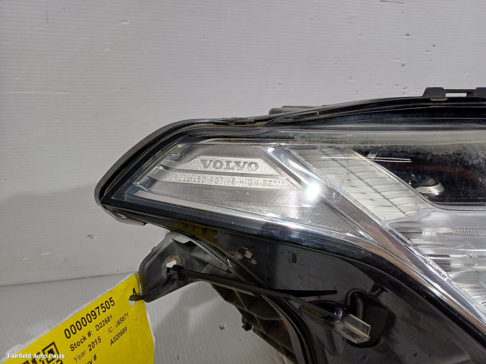 2015-2026 Volvo Xc90 Right Headlamp