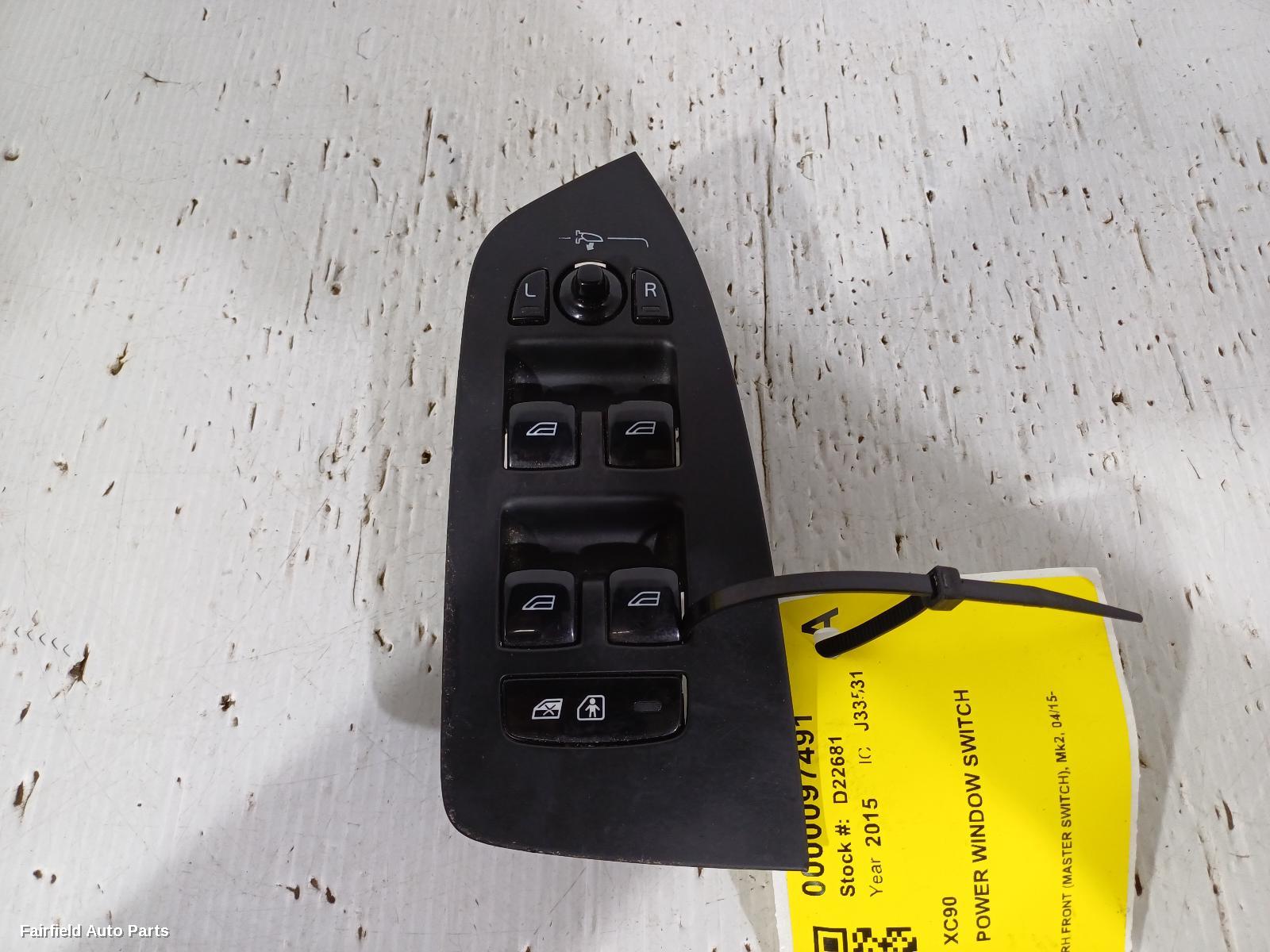 2015-2026 Volvo Xc90 Pwr Dr Wind Switch