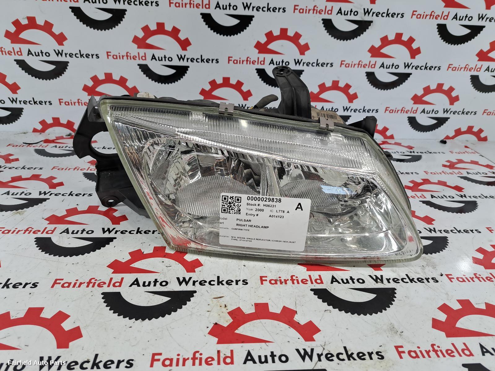 2000 Nissan Pulsar Right Headlamp