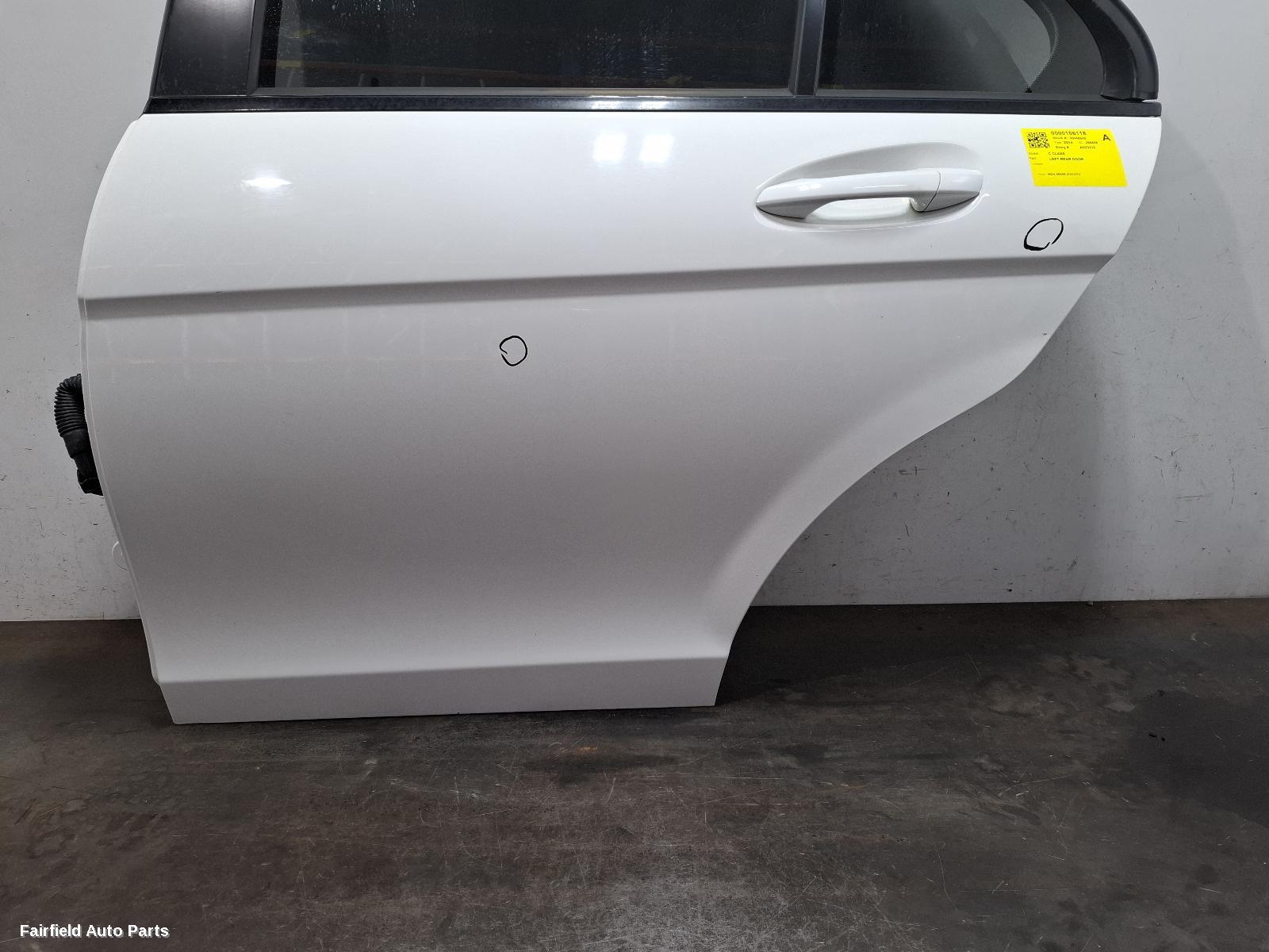 2014 Mercedes C Class Left Rear Door Sliding