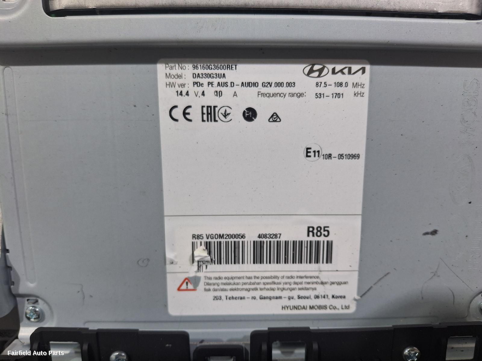 2020-2023 Hyundai I30 Radio Cd Dvd Sat Tv