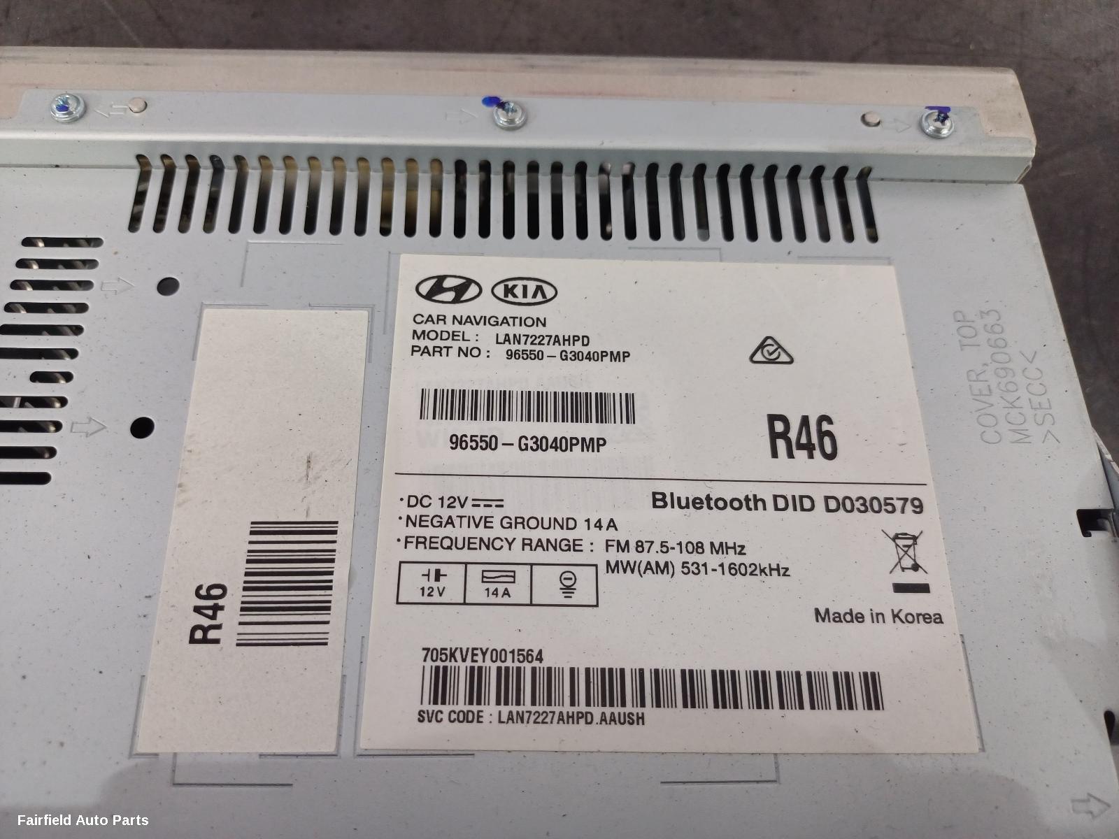 2017-2021 Hyundai I30 Radio Cd Dvd Sat Tv