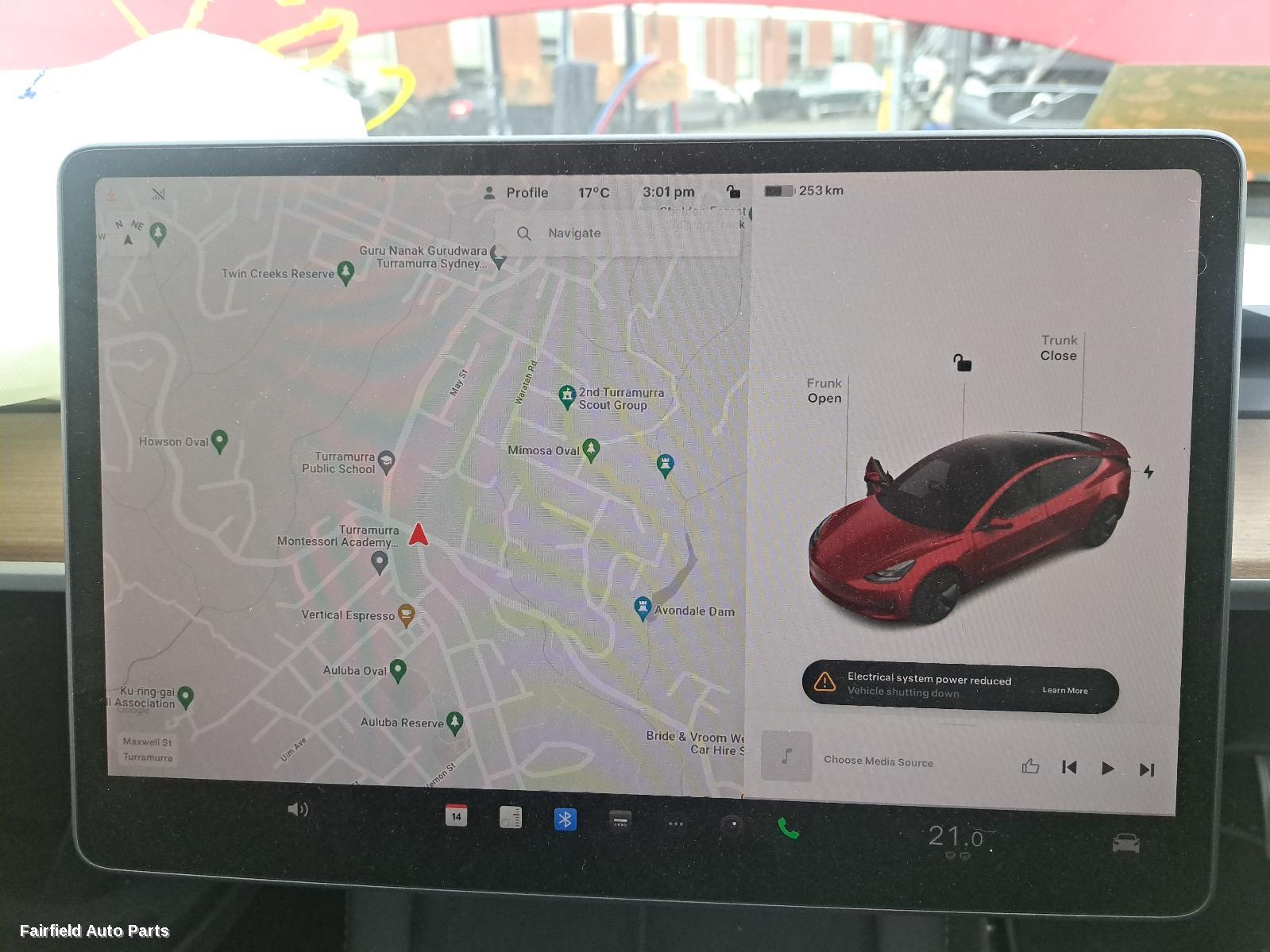 2019-2023 Tesla Model 3 Radio Cd Dvd Sat Tv