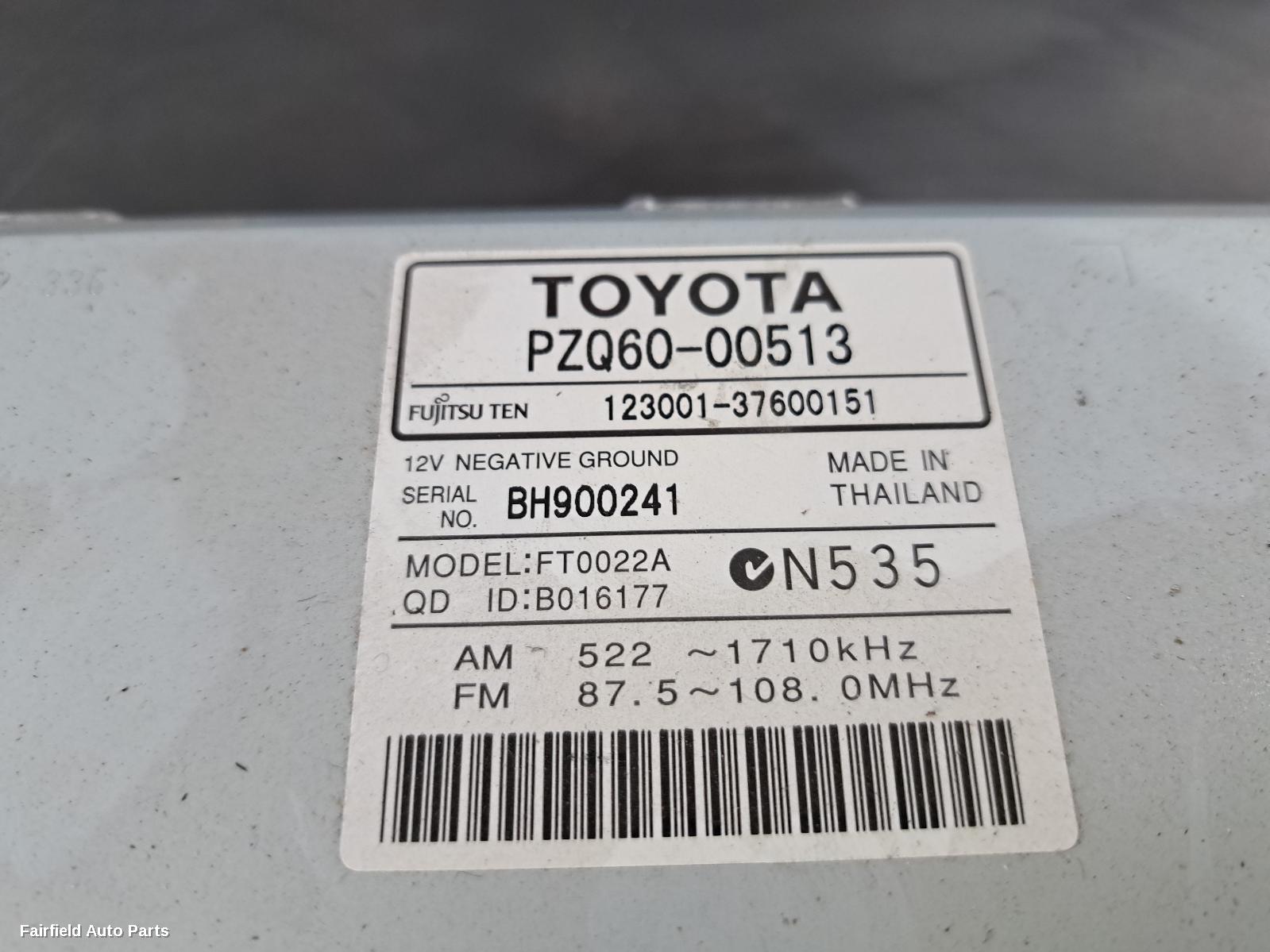 2011-2019 Toyota Yaris Radio Cd Dvd Sat Tv