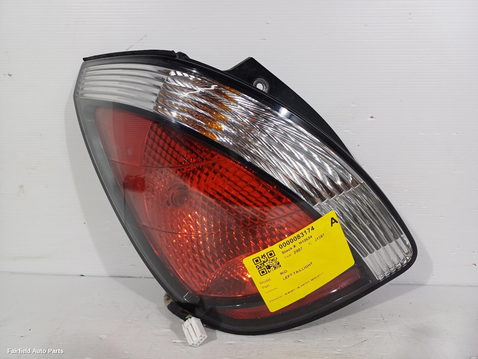 2007 Kia Rio Left Taillight