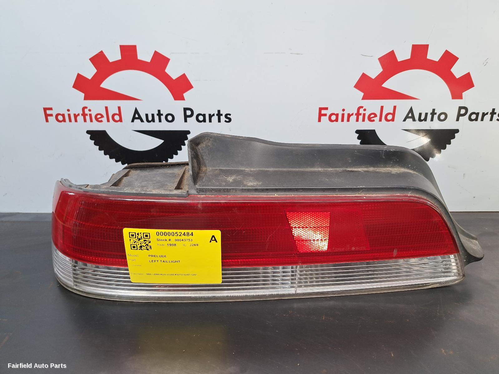 1998 Honda Prelude Left Taillight