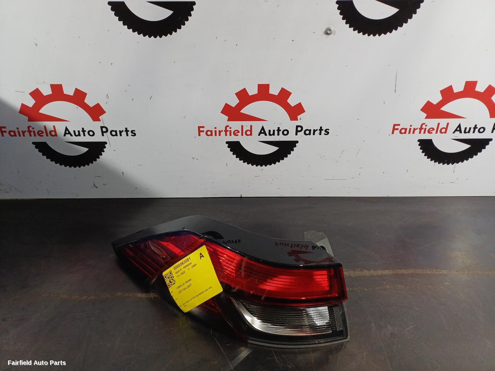 2022 Toyota Corolla Cross Left Taillight