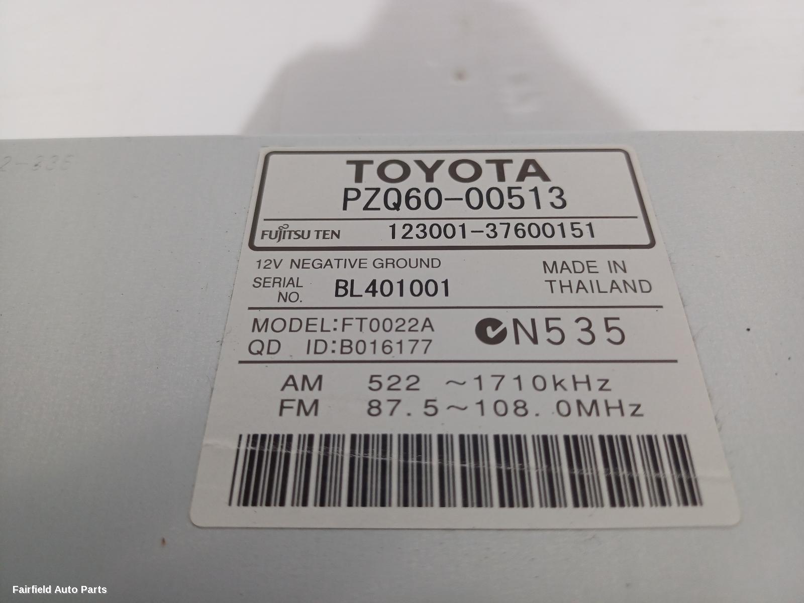 2011-2019 Toyota Yaris Radio Cd Dvd Sat Tv