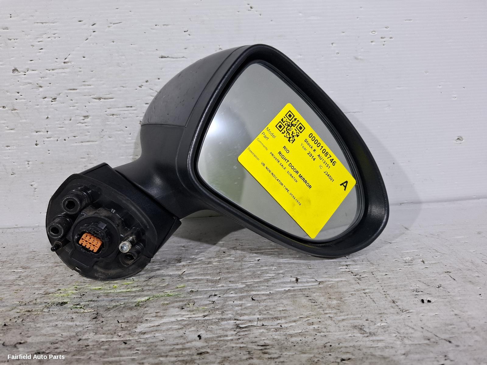 2014-2016 Kia Rio Right Door Mirror