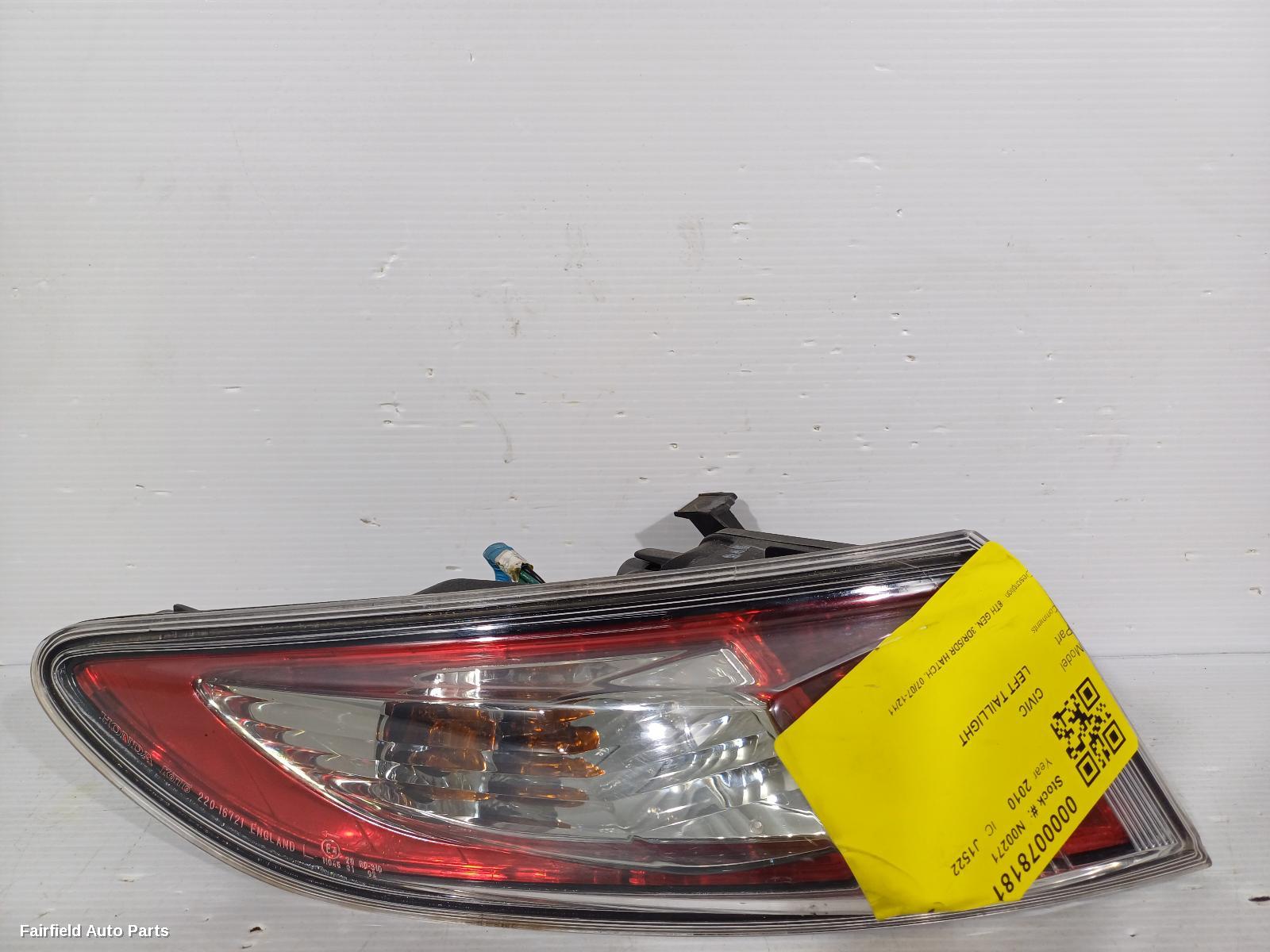 2007-2011 Honda Civic Left Taillight