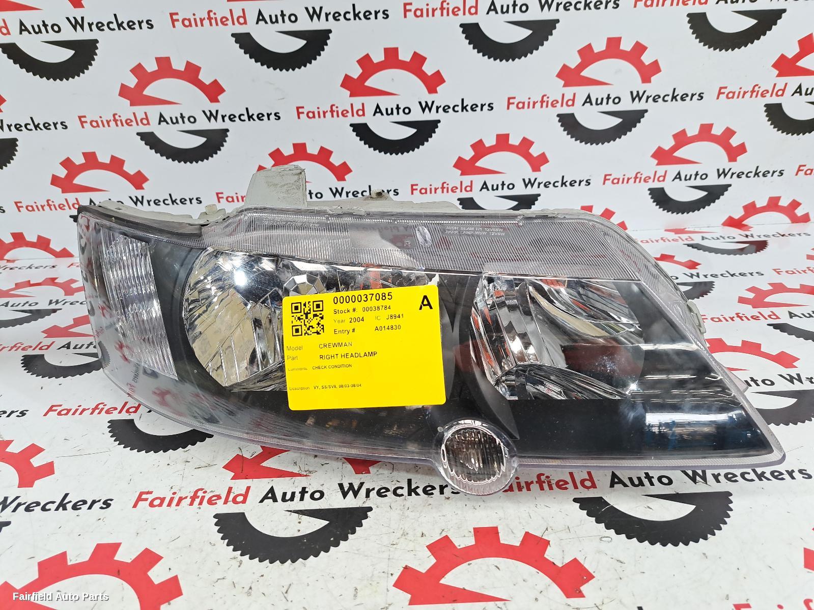 2003-2004 Holden Crewman Right Headlamp