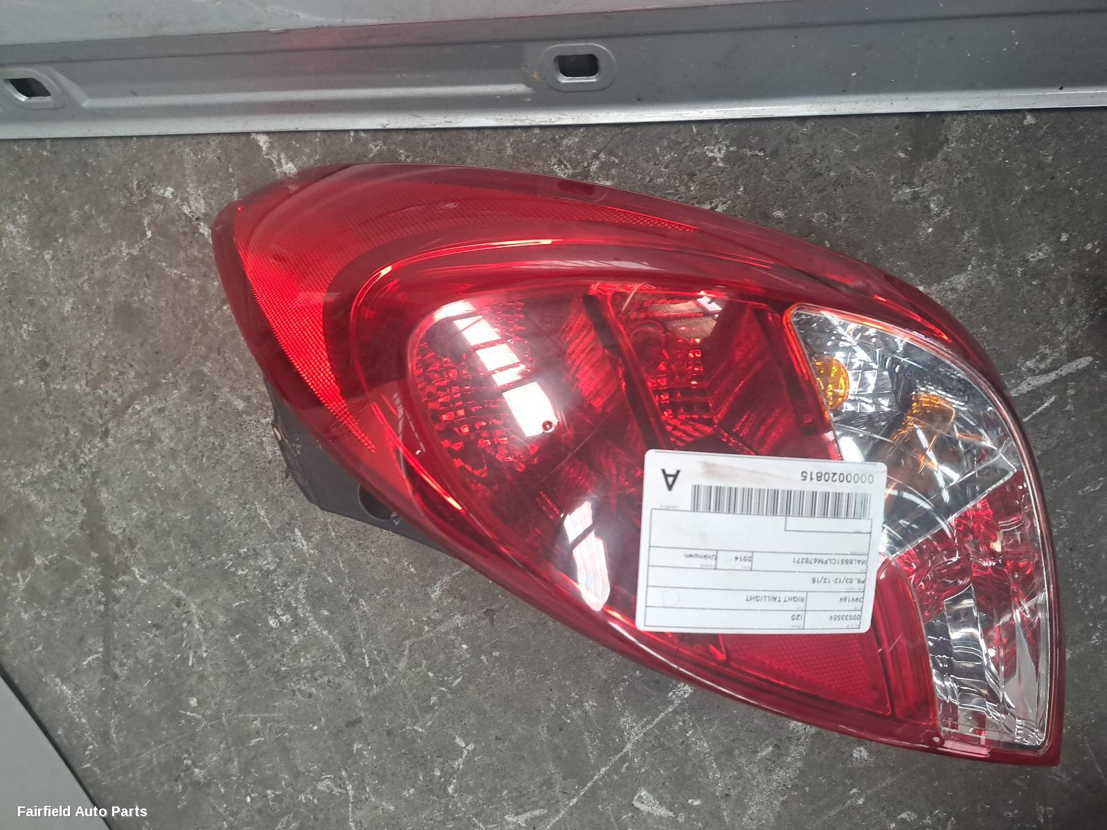 2014 Hyundai I20 Right Taillight