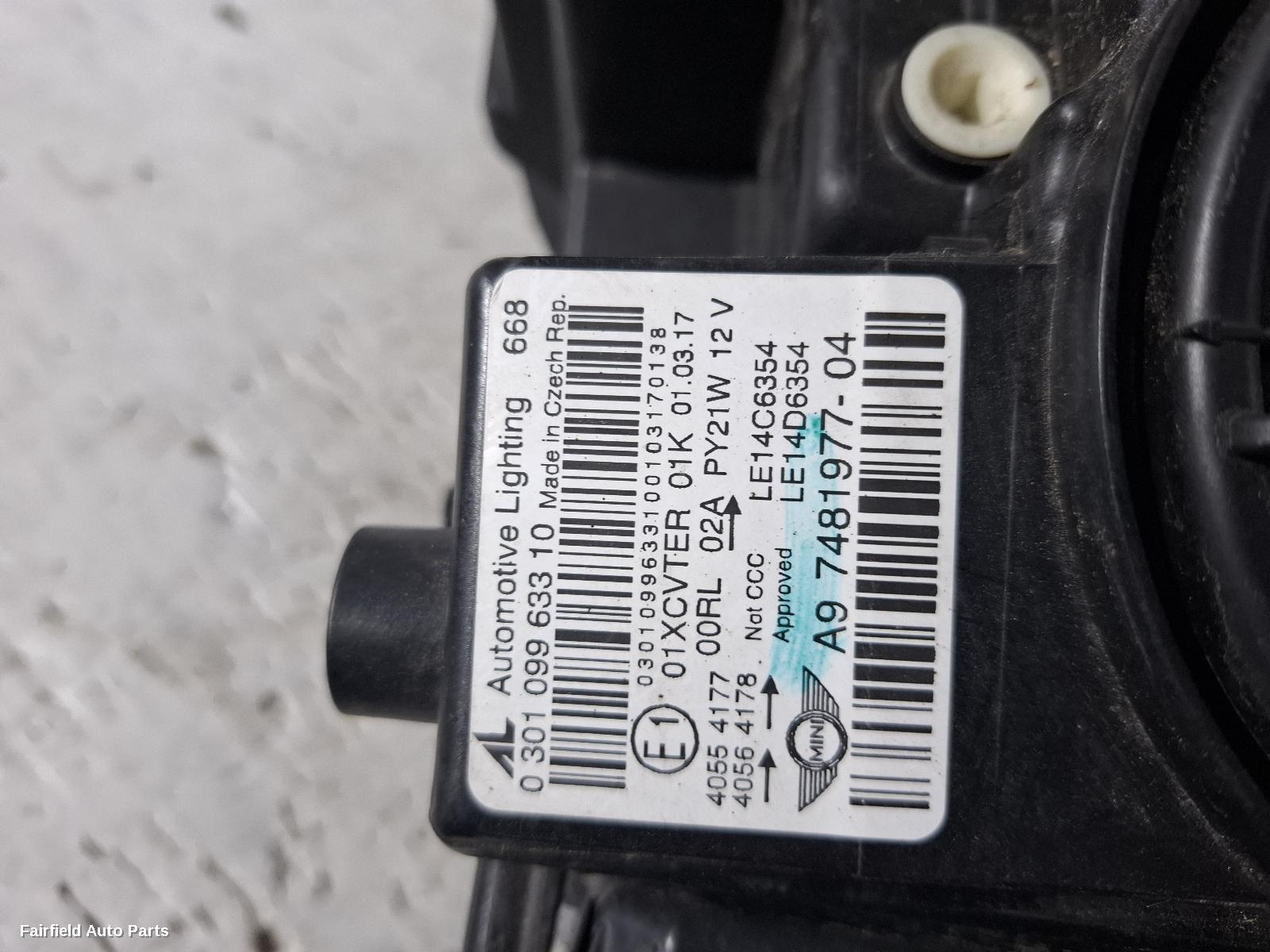 2017-2020 Mini Countryman Left Headlamp