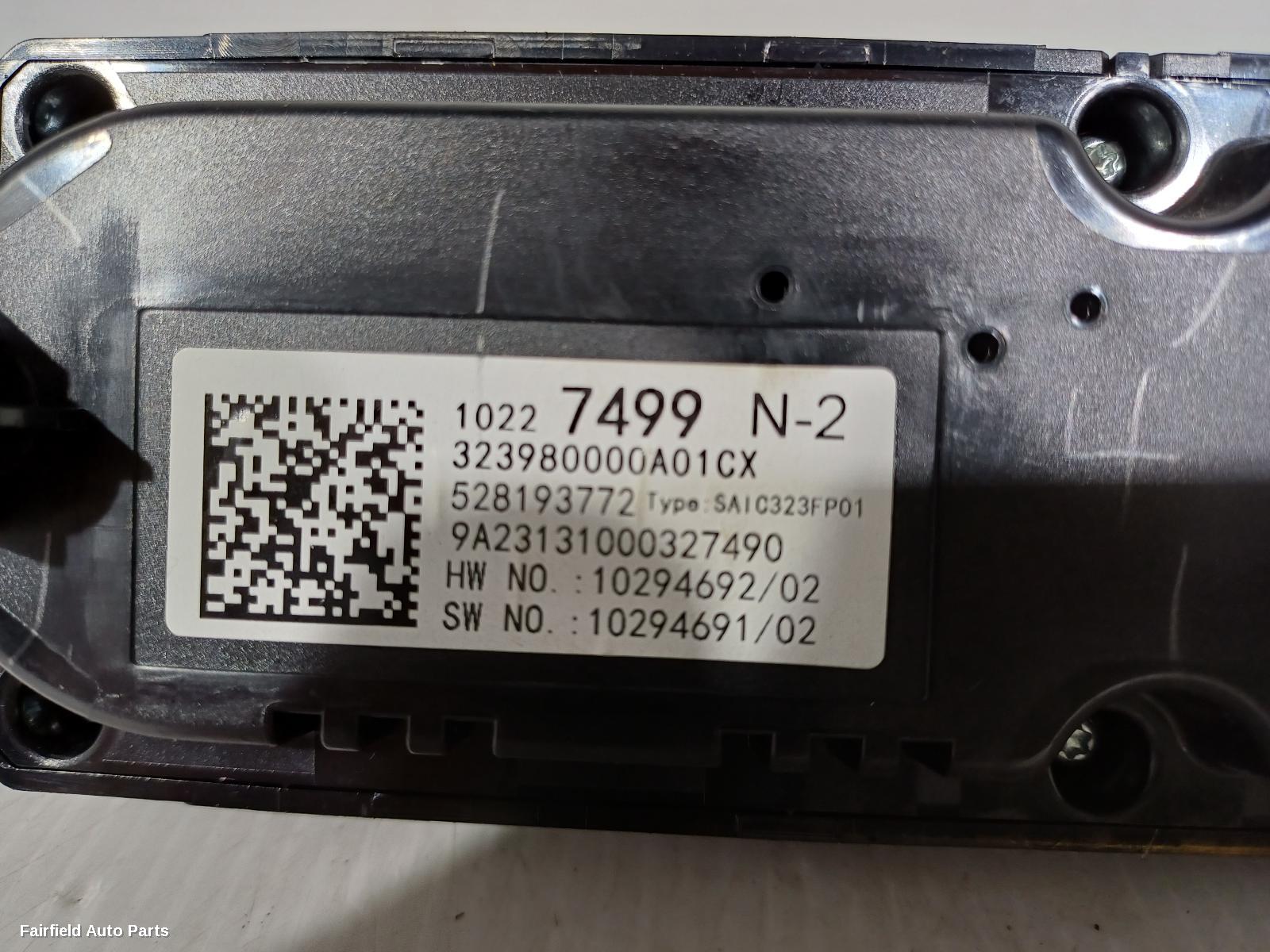 2016-2024 Mg Mg3 Heater Ac Controls