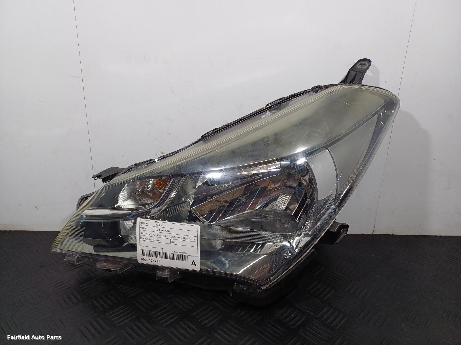 2014-2016 Toyota Yaris Left Headlamp