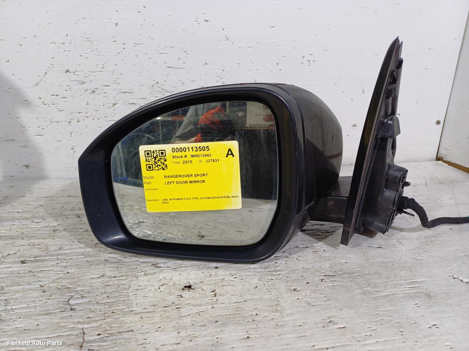 2013-2022 Land Rover Rangerover Sport Left Door Mirror