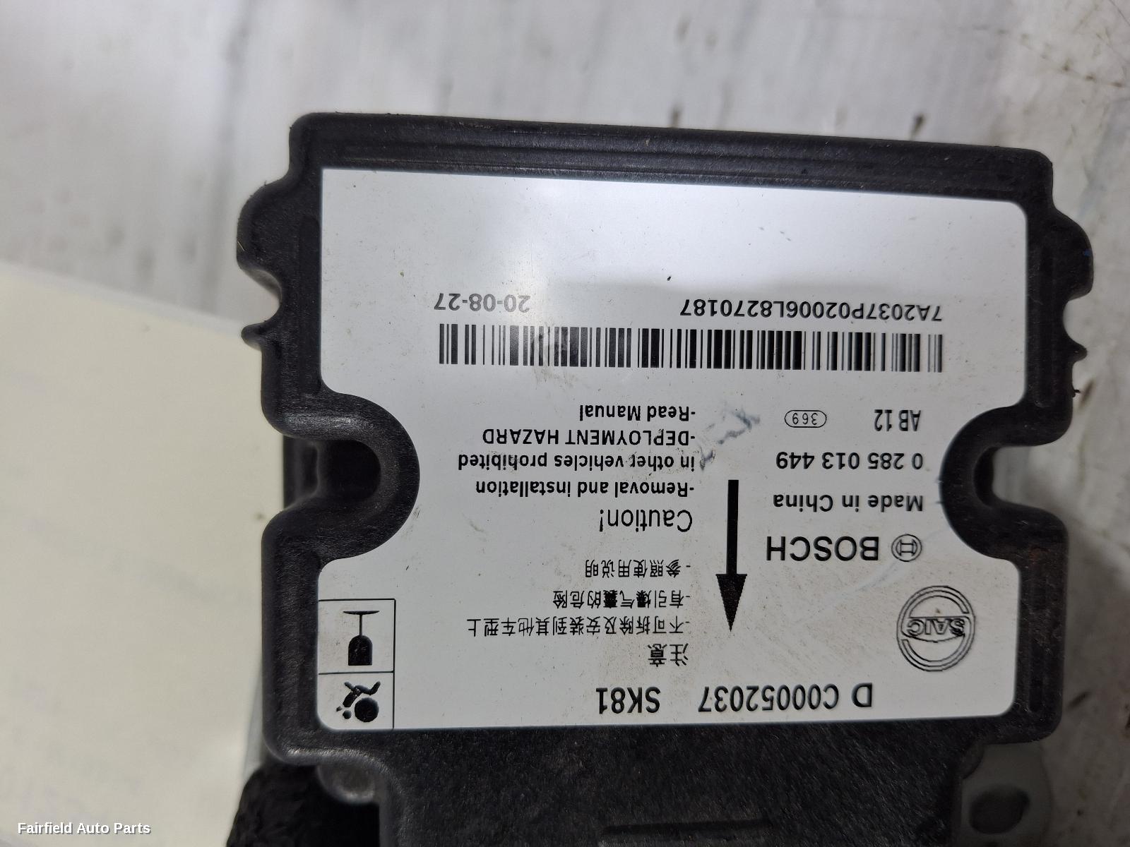 2017-2025 Ldv T60 Airbag Module Sensor