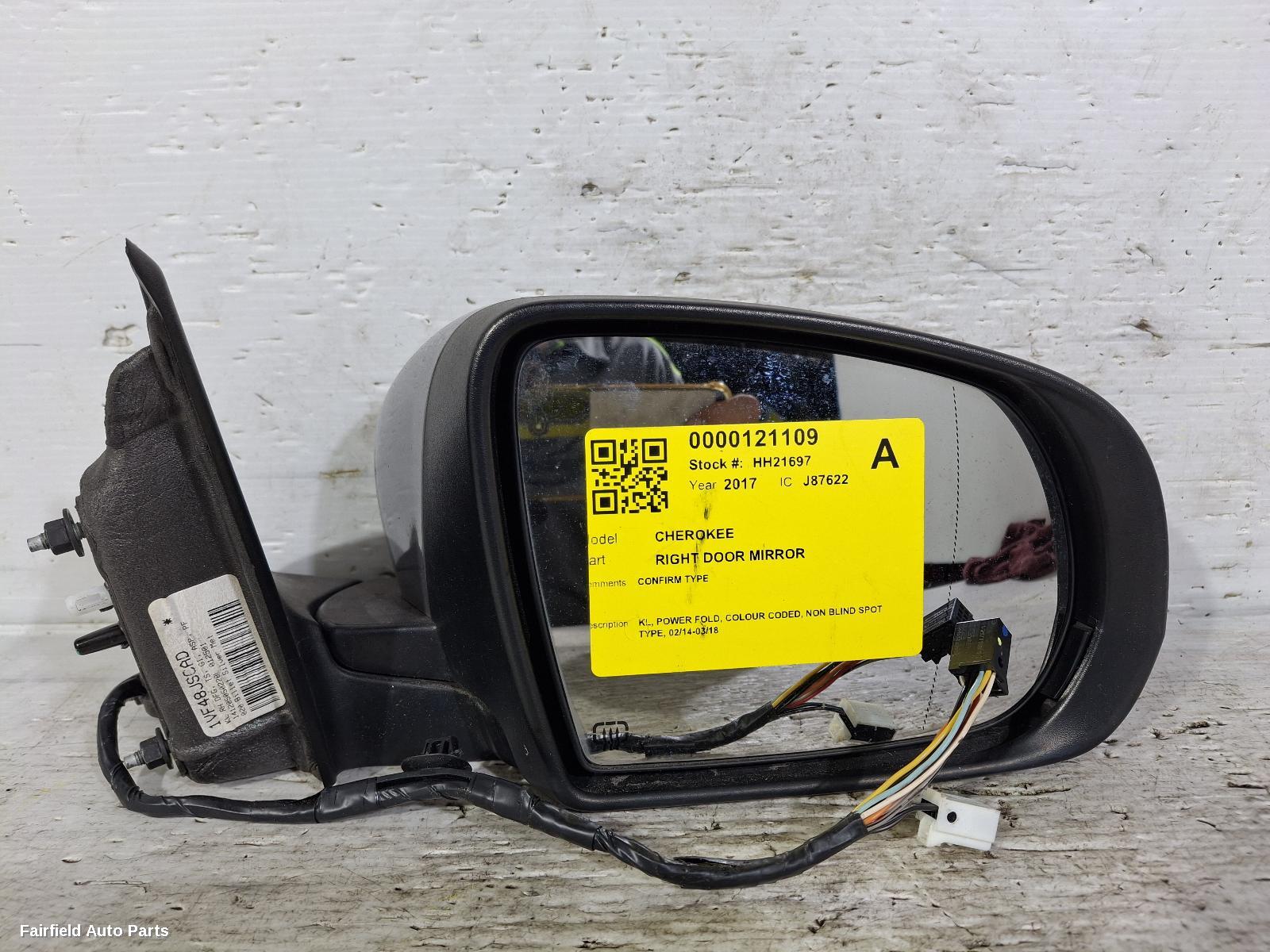 2014-2018 Jeep Cherokee Right Door Mirror