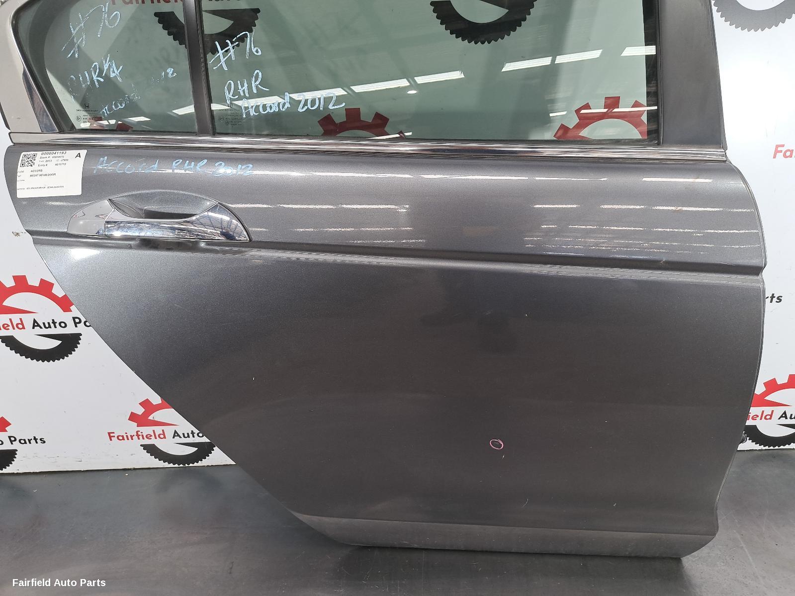 2008-2013 Honda Accord Right Rear Door Sliding