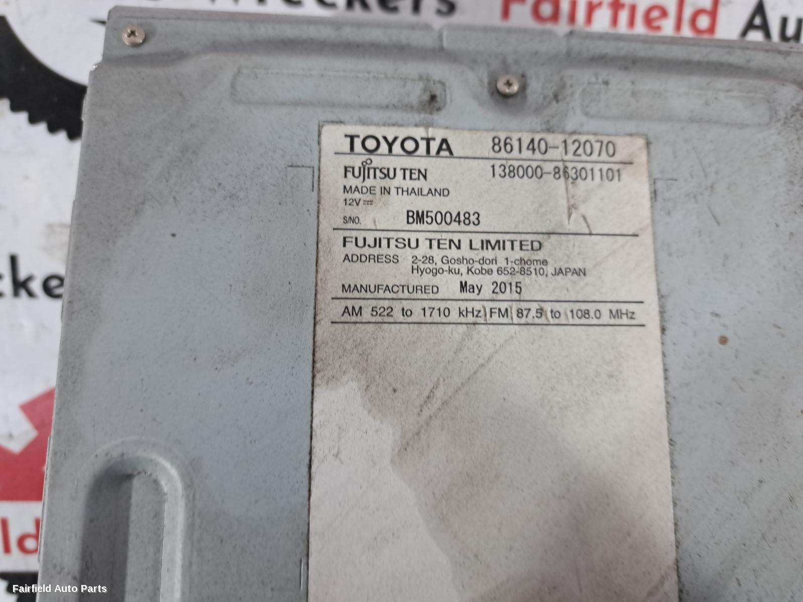 2015-2018 Toyota Corolla Radio Cd Dvd Sat Tv