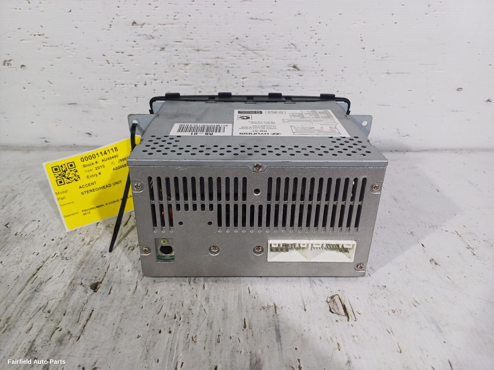 2011-2015 Hyundai Accent Radio Cd Dvd Sat Tv