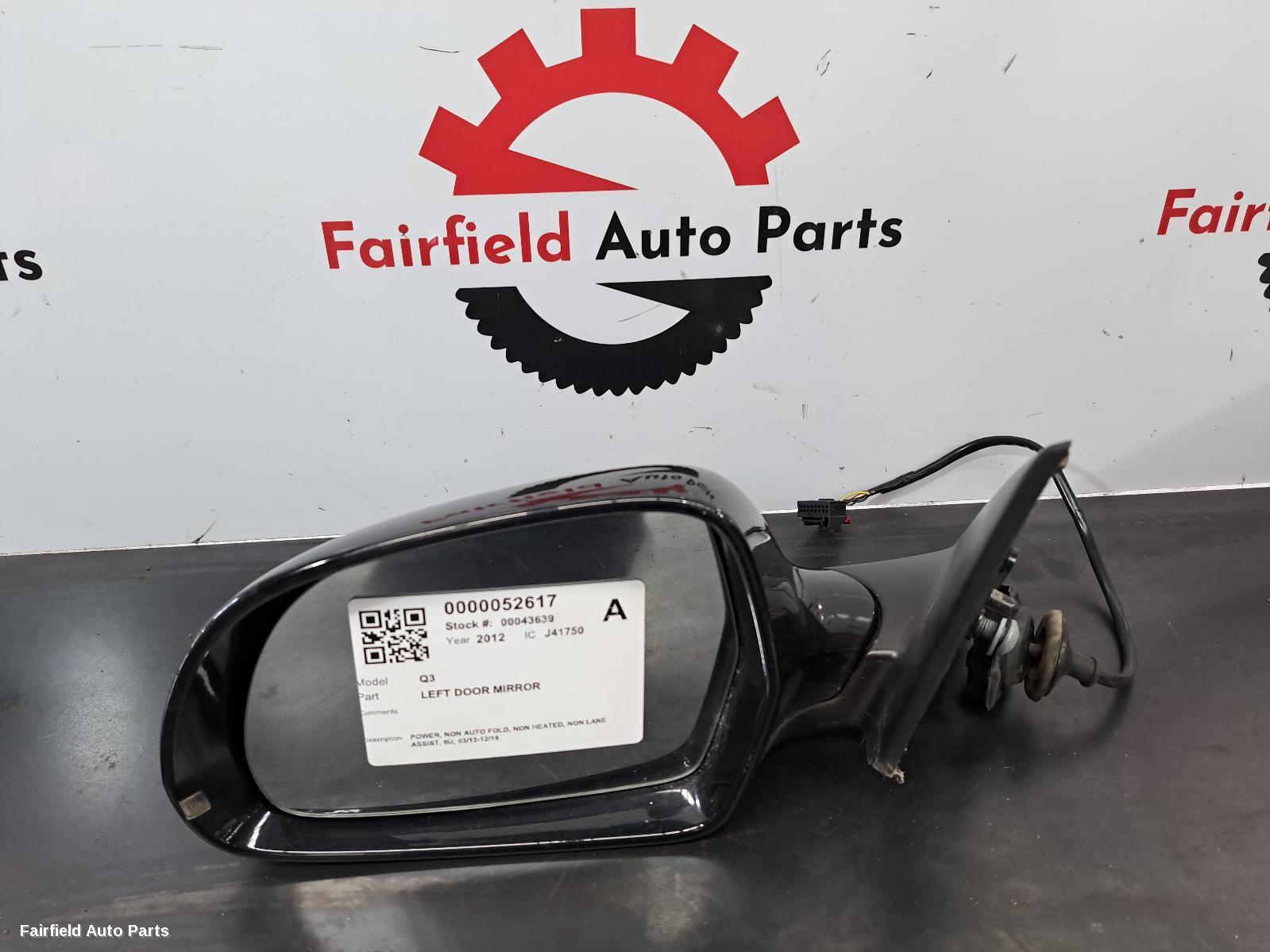 2012-2018 Audi Q3 Left Door Mirror