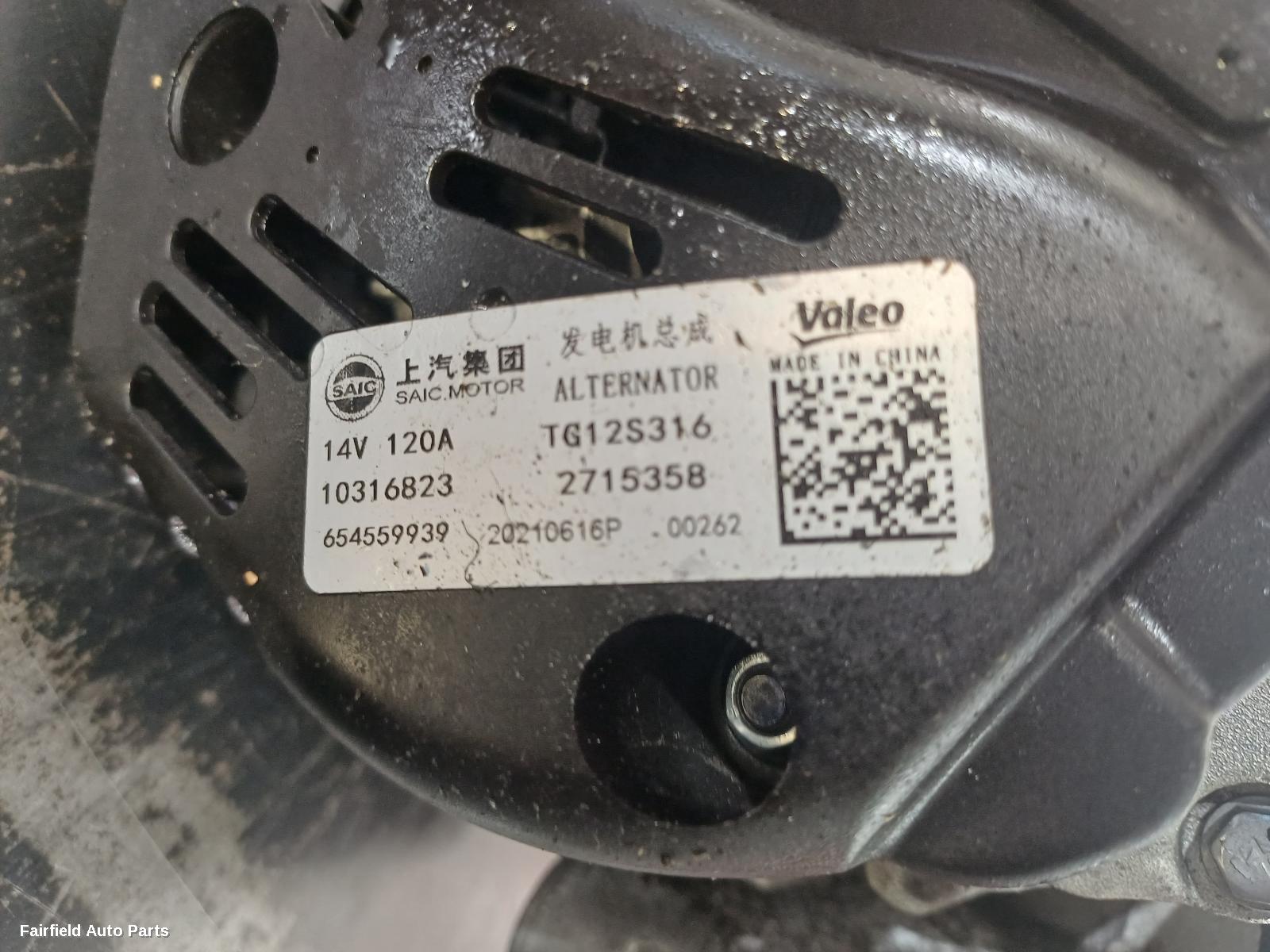 2016-2024 Mg Mg3 Alternator
