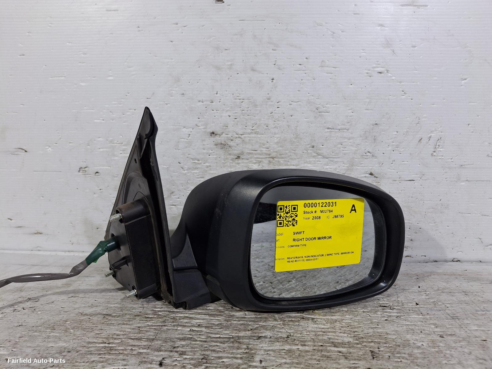 2004-2011 Suzuki Swift Right Door Mirror