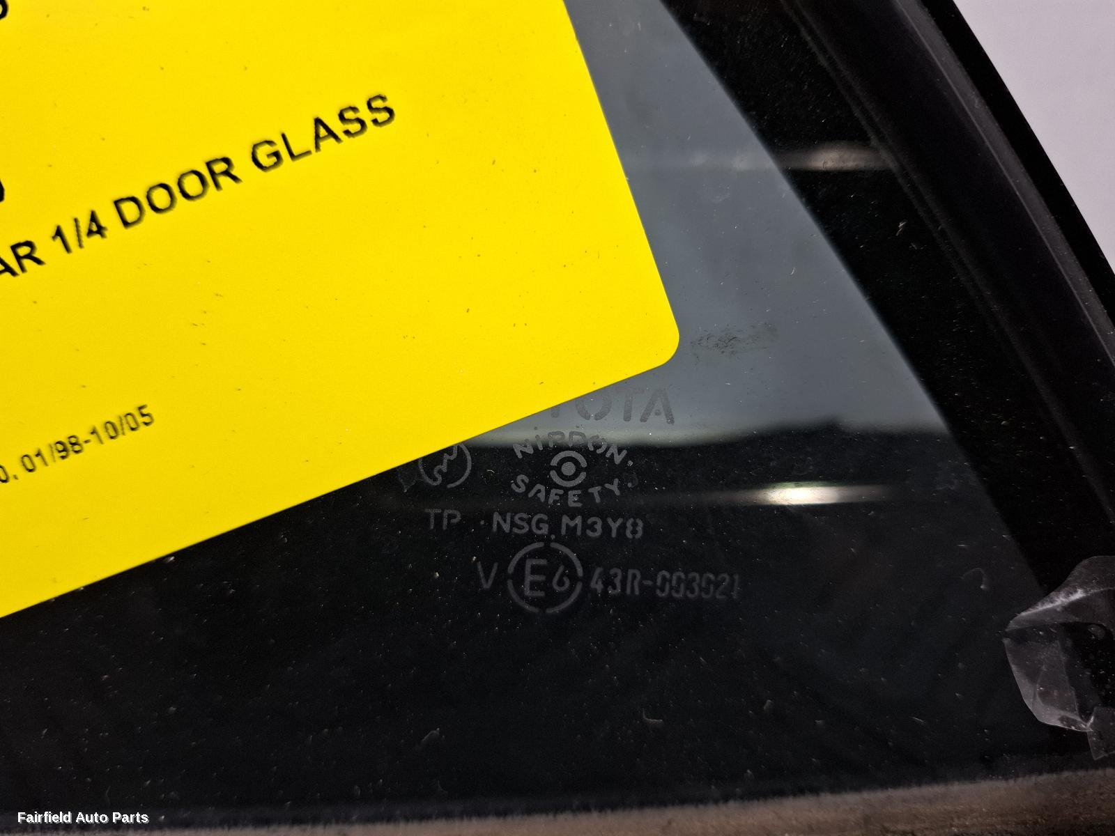 1998-2005 Lexus Is200/is300 Left Rear 1 4 Door Glass