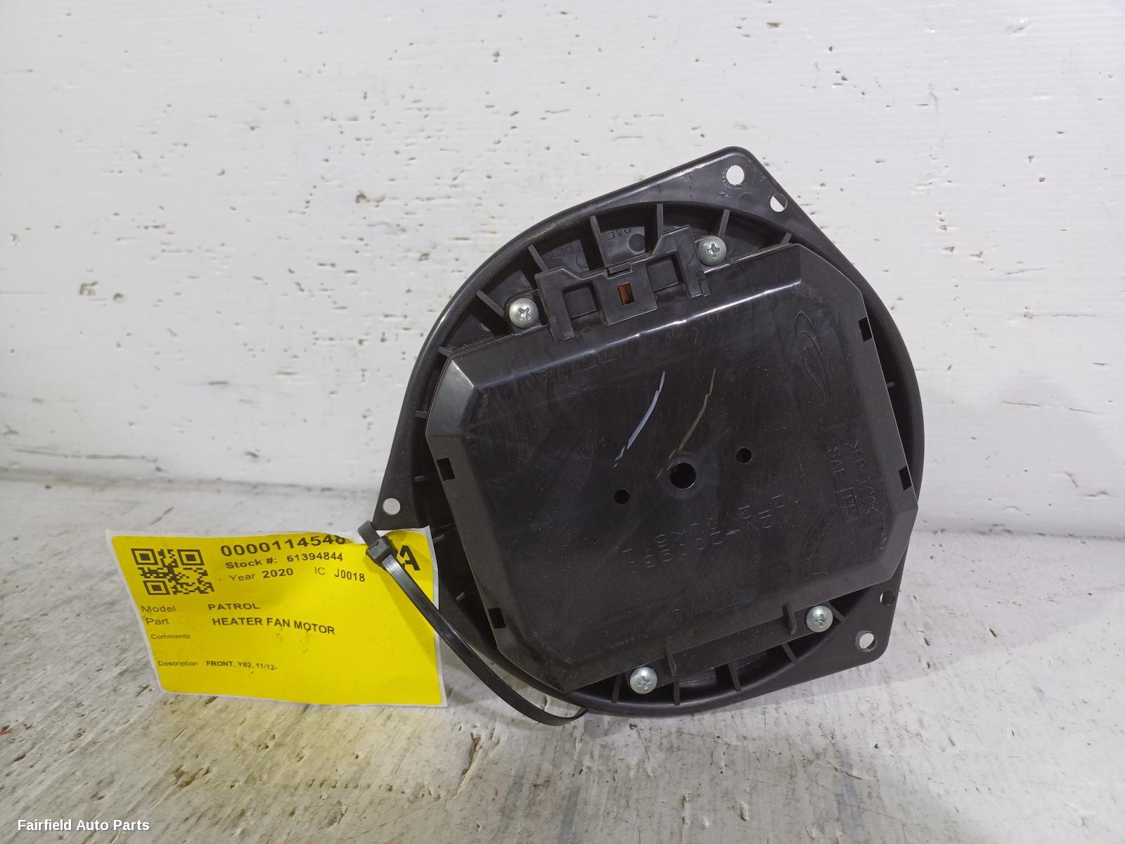2012-2025 Nissan Patrol Heater Fan Motor