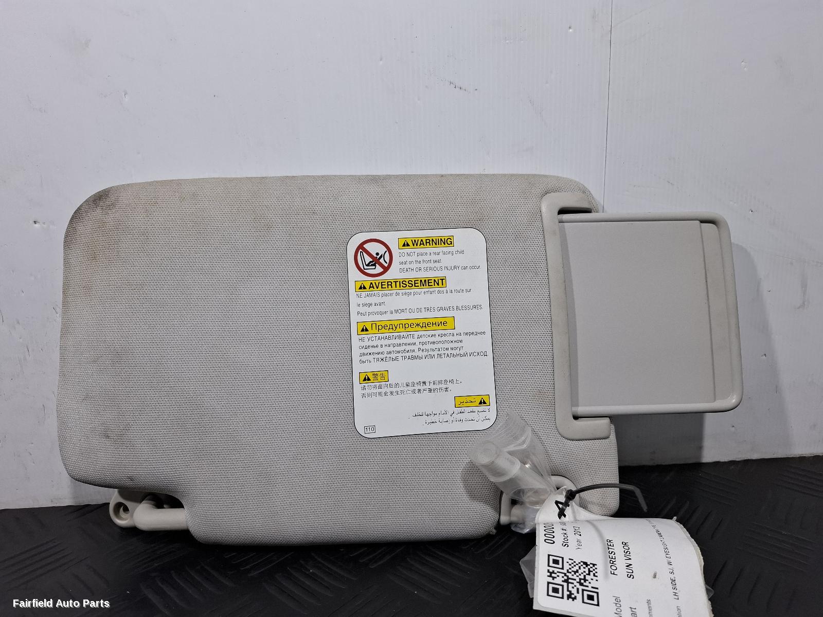 2012-2018 Subaru Forester Sunvisor