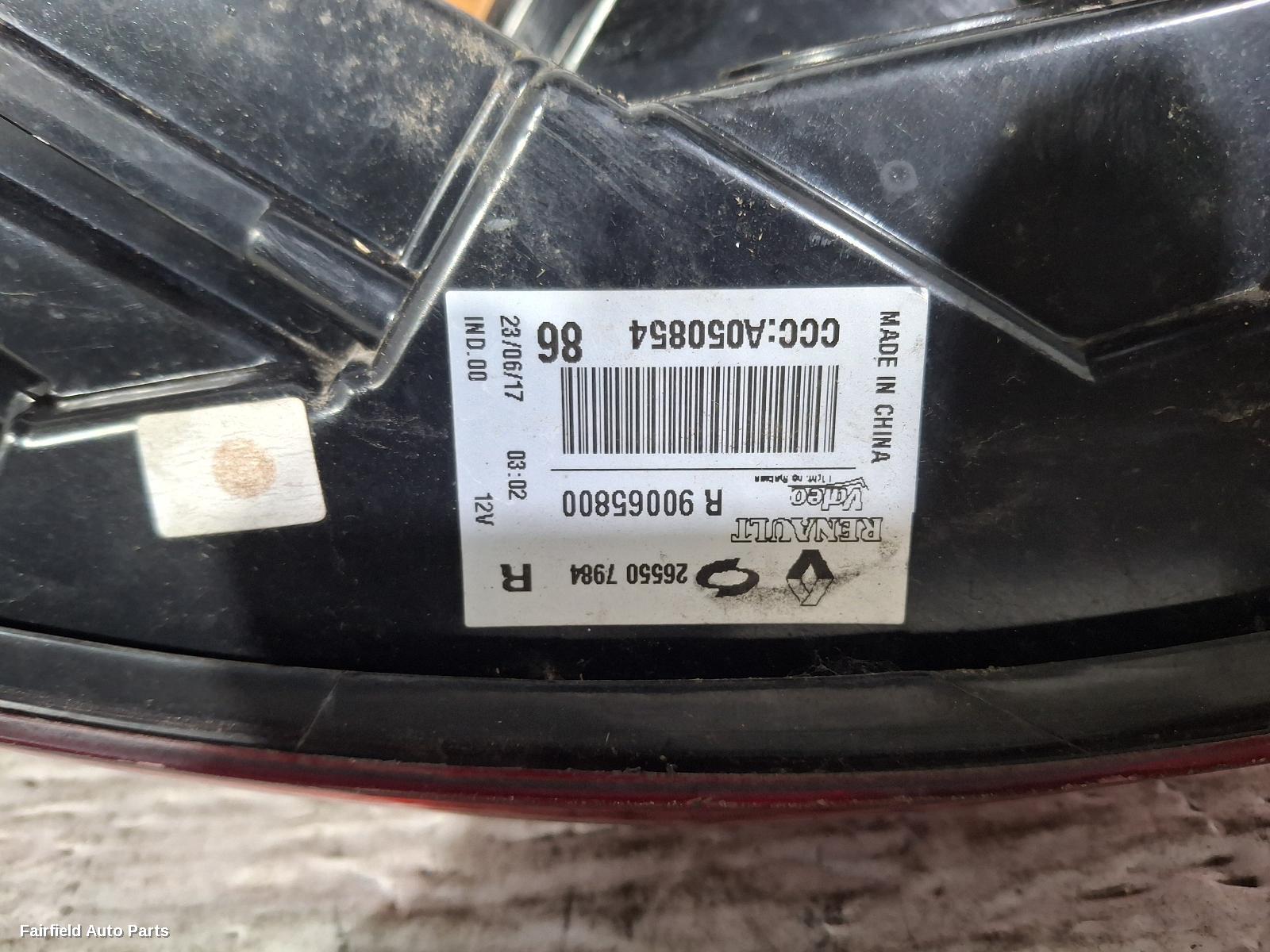 2016-2023 Renault Kaleos Right Taillight