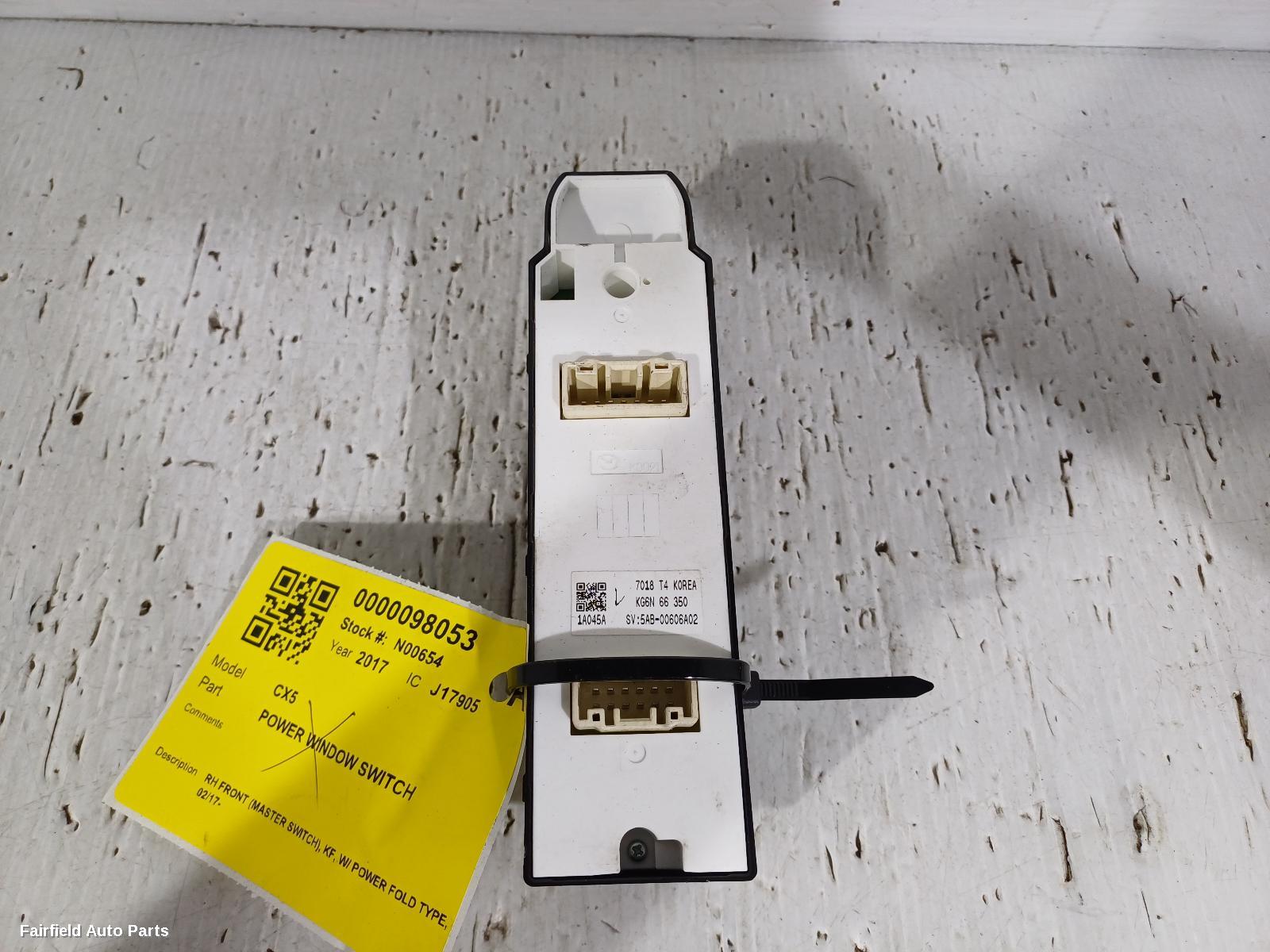 2017-2025 Mazda Cx5 Pwr Dr Wind Switch