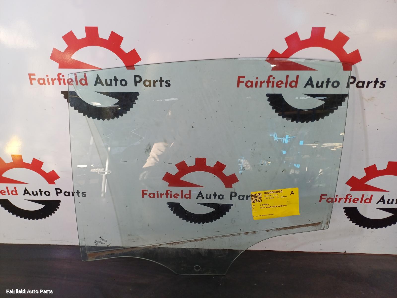 2011-2019 Bmw 3 Series Left Rear Door Window