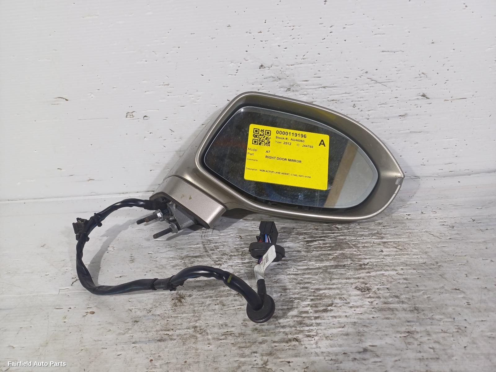 2011-2018 Audi A7 Right Door Mirror