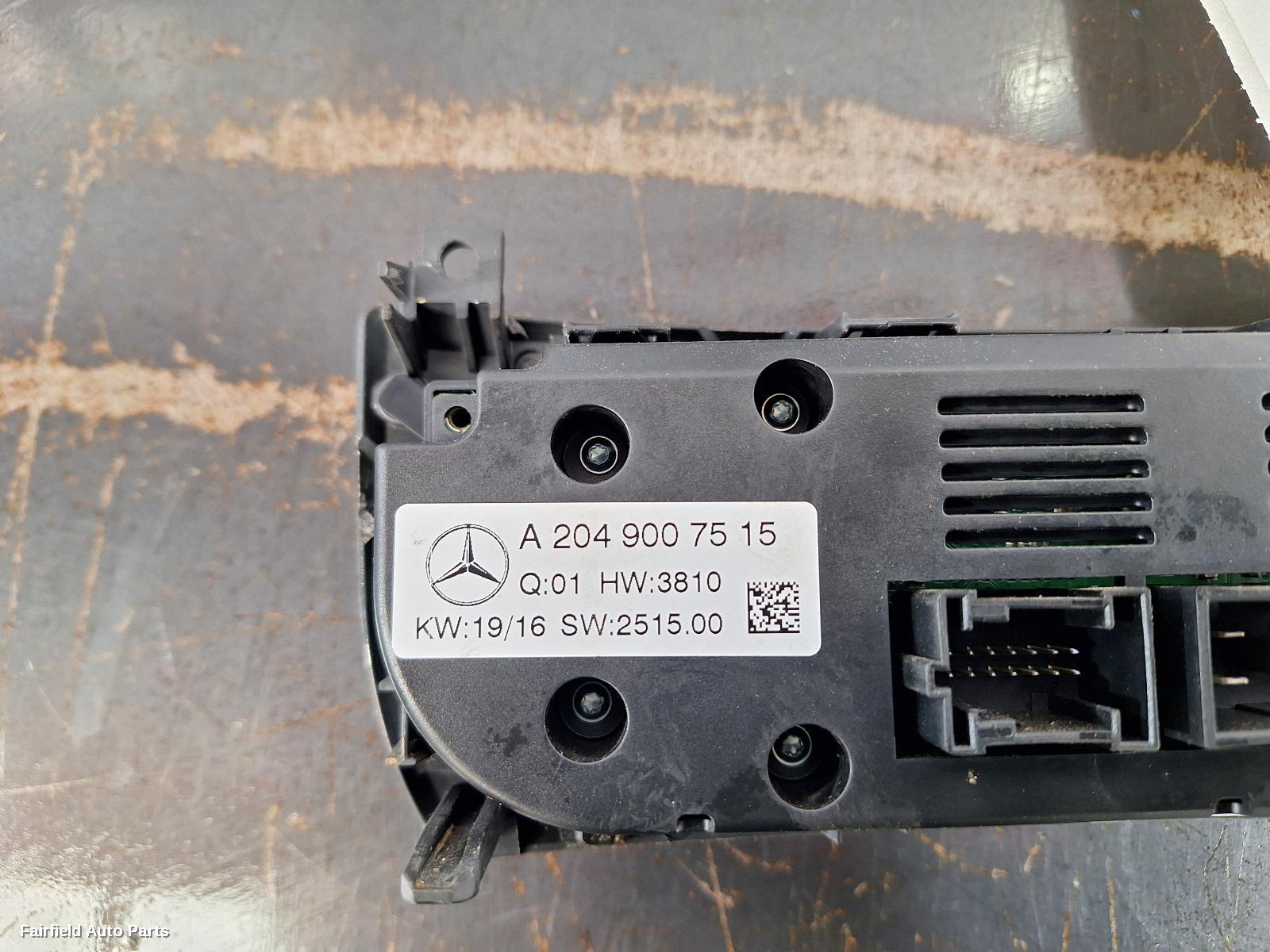 2011-2018 Mercedes Cls Class Heater Ac Controls