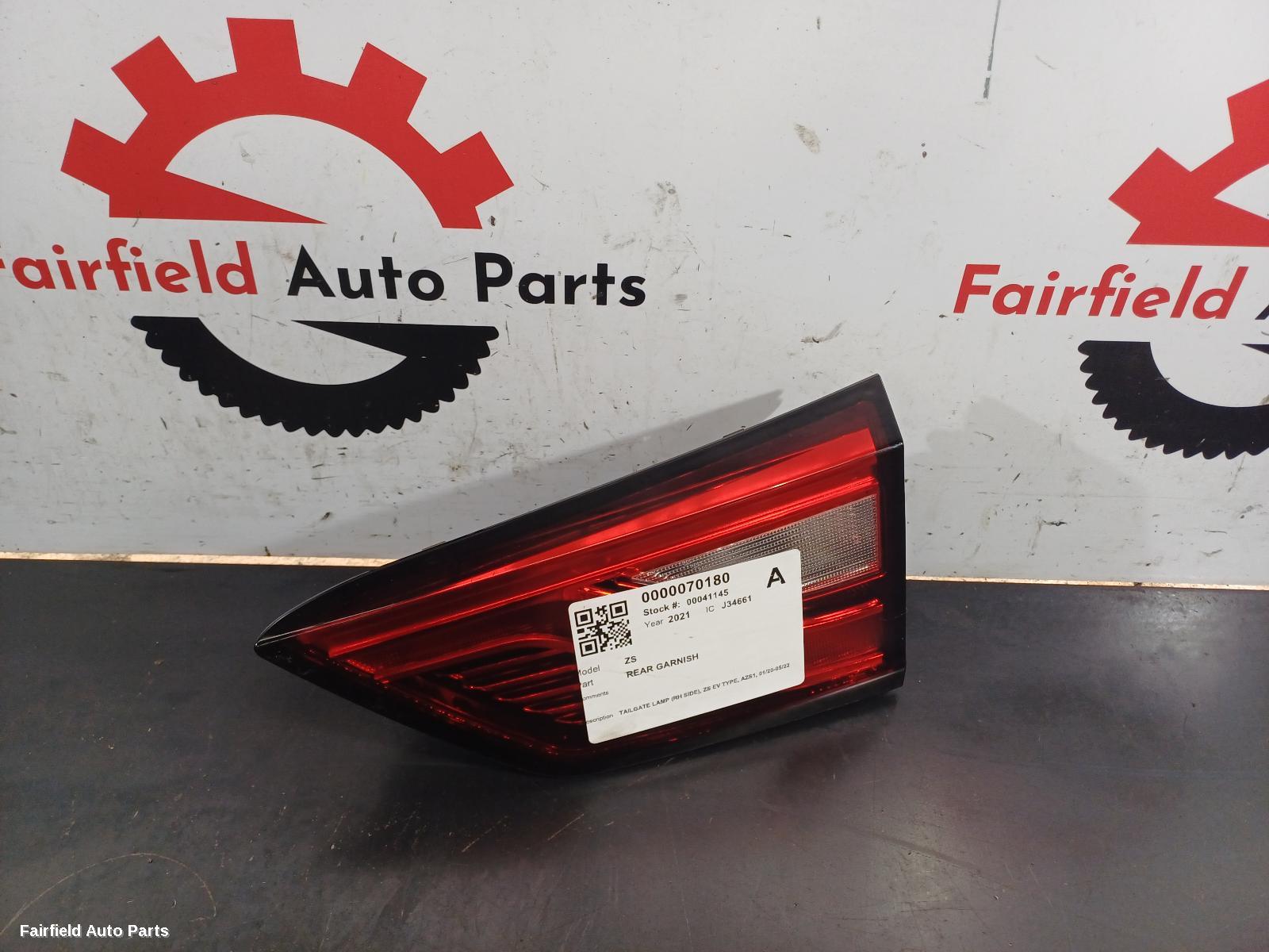 2020-2022 Mg Zs Rear Garnish