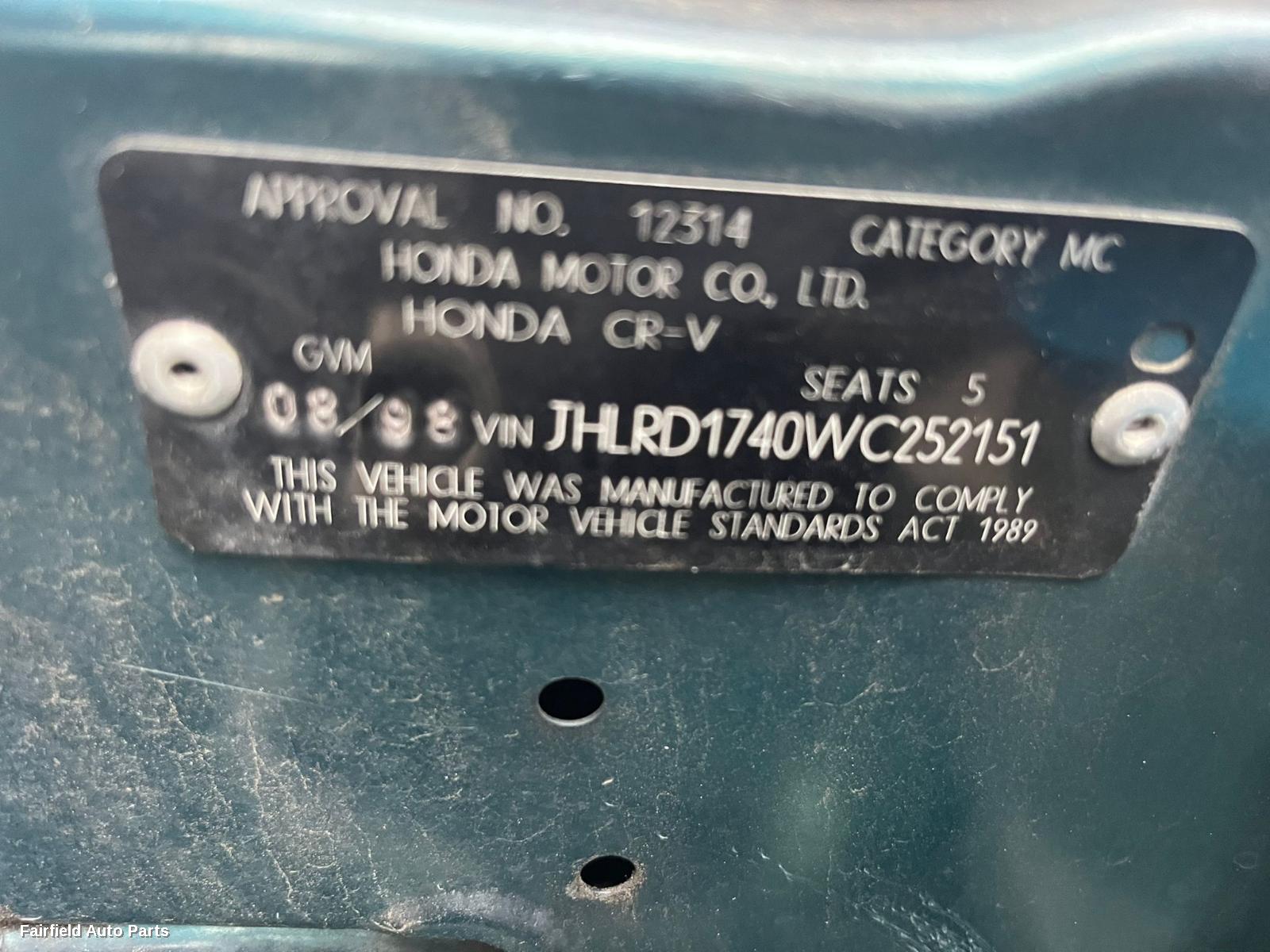1998 Honda Crv Bonnet